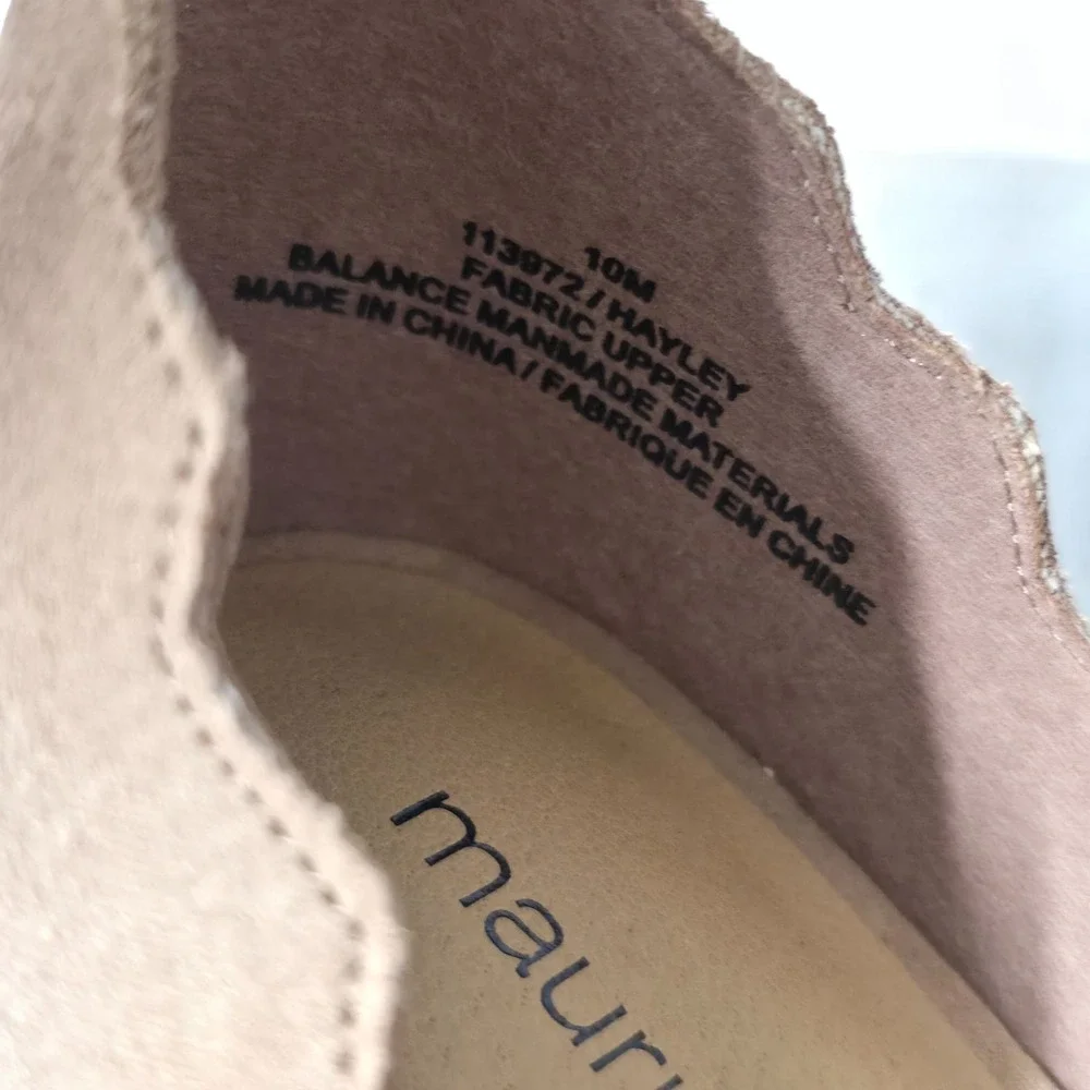 Maurices Women's Hayley Scallop Dusty Rose Wedge Sandals Size 10M‎ New